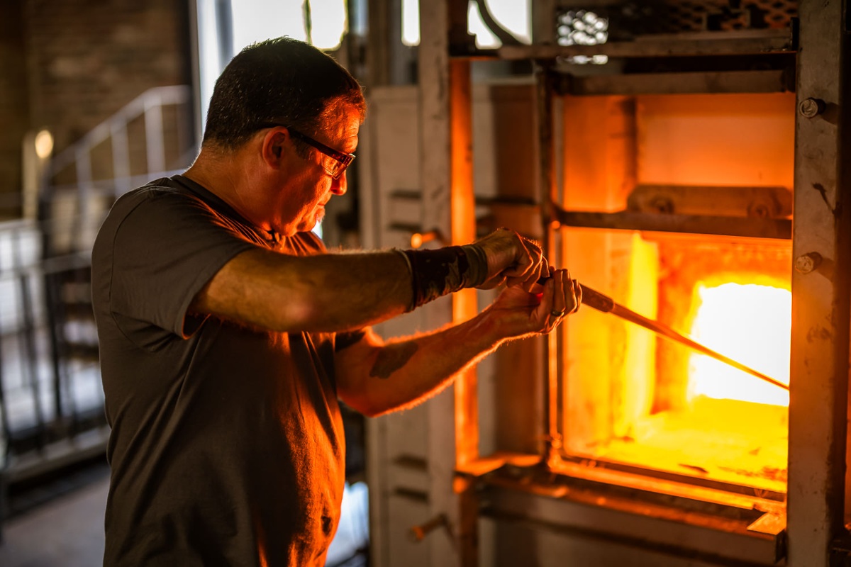 Cory at the annealing oven.<br>