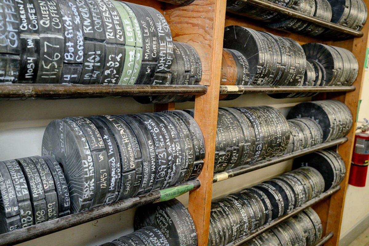 Part of the extensive mold catalog.